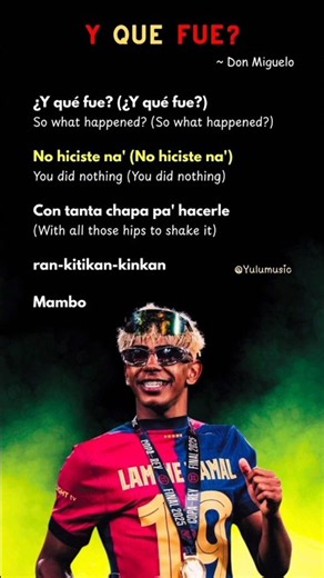Y que fue lyrics lamine yamal song #trending #yquefue #viral #lamineyamal #songlyrics #spain #dance