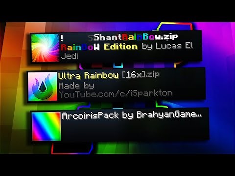 TOP 3 TEXTURE PACKS RAINBOW 1.8.X | LOS PACKS MÁS COLORIDOS para JUGAR SKYWARS, POTPVP, UHC, BEDWARS