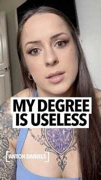 Woman with tattoos all over her says she thinks her degree is useless because she can't get a job