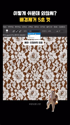왕쉬운 왕꿀팁🍯 포토샵 복잡한 배경제거