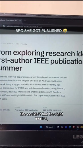 High Schooler Published in IEEE - YRI Fellowship