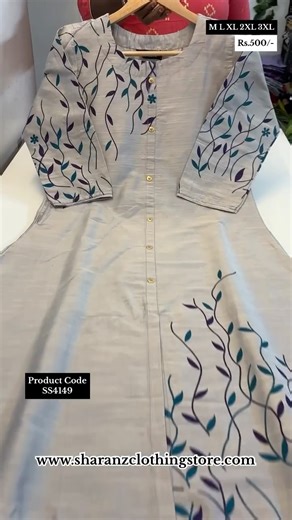 SHARANZ CLOTHING STORE🛍️ on Instagram: "Place an order through our Website “www.sharanzclothingstore.com” ✨Product Code : Mentioned in video ✨Category Name : Umbrella & Aline Kurti kurtis ✨Semi Raw Silk A Line Kurtis ✨Price : 500+Shipping ✨Size : M L XL XXL 3XL For any queries Kindly WhatsApp 9092068865 #reels #avaasakurtis #dailywearkurtis #divacollections #trendingreels cottonsuits officewear"