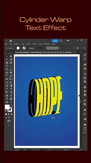 "Cylinder Warp Text Effect in Photoshop 🔵 | Easy 3D Text Tutorial"