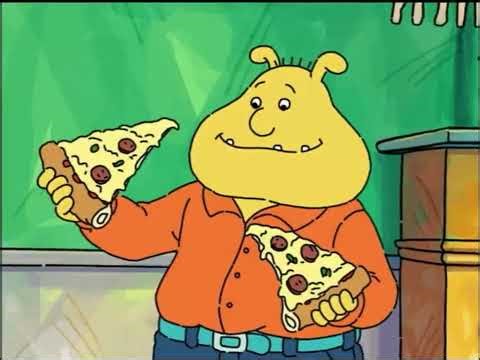 Arthur and his Friends Eating Pizza Scene