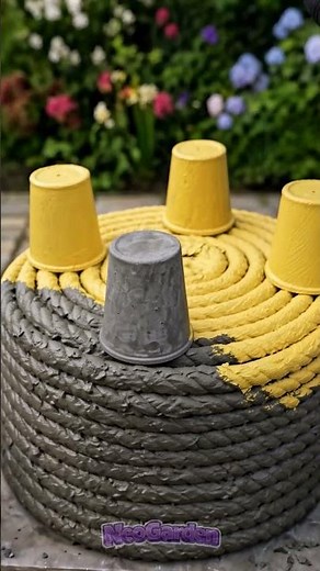 Turn Rope Into a Stylish Concrete Flower Pot 🌿✨