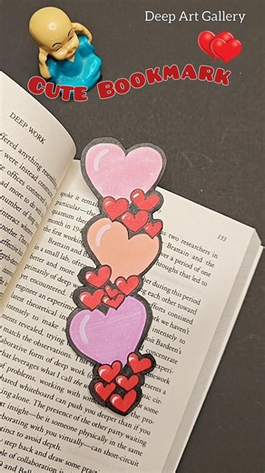 DIY Cute Bookmark❤️ #shorts #viral #viralshorts #art #diy #bookmark #cute #satisfying #youtubeshorts