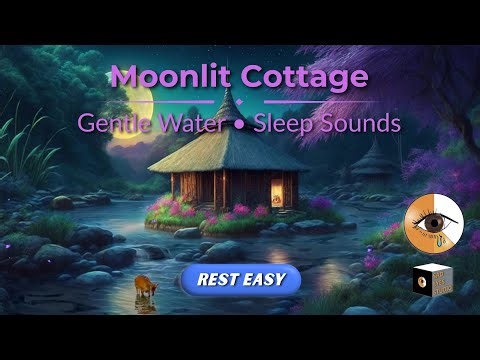 Enchanted Moon Cottage | Gentle Water Sounds for Deep Sleep & Relaxation | 10 Hours