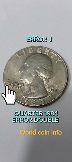 Quarter dollar 1984 P error double die. Valuable rare coin keep it. World coin info