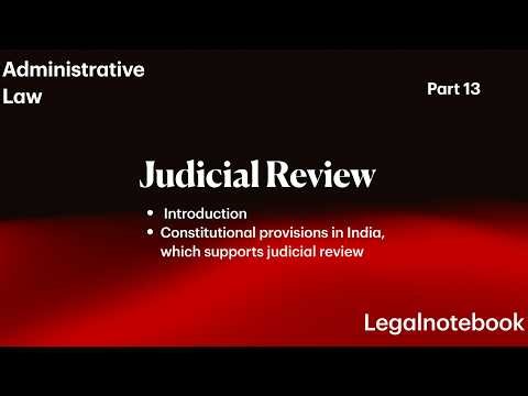 Introduction of judicial review | Constitutional provisions supports judicial review