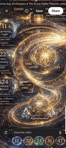 Visual Map of my Gene KEYS 🔑 & the Grant 🎆🧮 ALPHA 🌅 Theorem #utubeshorts #chatgpt4o