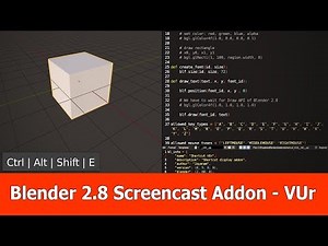 Blender 2.8 Screencast Keys Addon