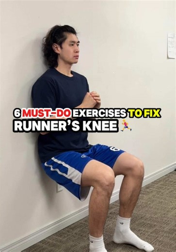 🦵 Runner’s Knee — 5 Rehab Exercises Patellofemoral pain is driven by poor quad strength and knee control. These exercises address both — work through them 2–3x per week alongside your normal training. 1️⃣ Controlled Sit-to-Stand 3 sets × 10 reps Control your knees over toes throughout the movement, and keep your chest upright to avoid loading the knee incorrectly. 2️⃣ Hip Flexor Couch Stretch 3 sets × 30 sec each side Posteriorly tilt your pelvis and keep the glutes engaged — without both, you 