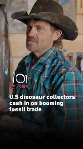 101 East - Al Jazeera English on Instagram: "The global dinosaur fossil trade is surging, with record sales being made. In the US, fossil hunters are profiting from ‘finders keepers’ laws that allow private landowners to retain ownership of prehistoric remains discovered on their property. 101 East travels to Montana to meet Clayton Phipps, who’s among many fossil hunters in the US who sell their finds to collectors in Asia. 🔗Tap the link in @aj101east bio to watch the story or visit: aje.news/