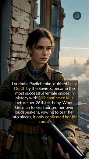 10K views · 25 reactions | Lyudmila Pavlichenko, the legendary Soviet sniper, challenged societal expectations with her wartime achievements.#history #WWII #factsdaily #survival | Global Highlights | Facebook