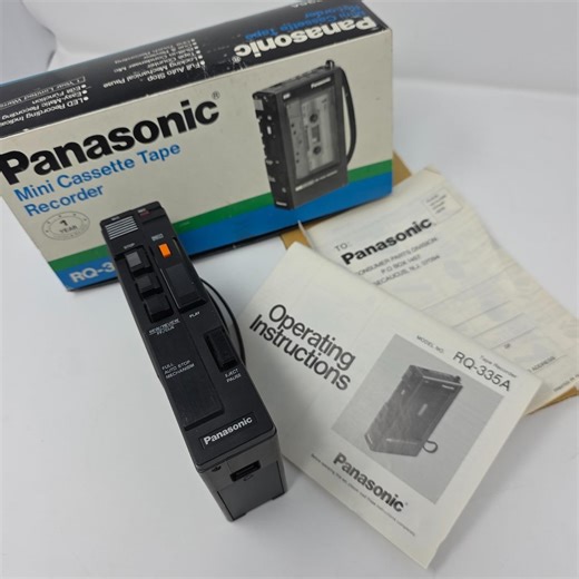 Panasonic RQ-335A Mini Cassette Tape Recorder Black Full Auto Stop Vintage - Etsy Canada