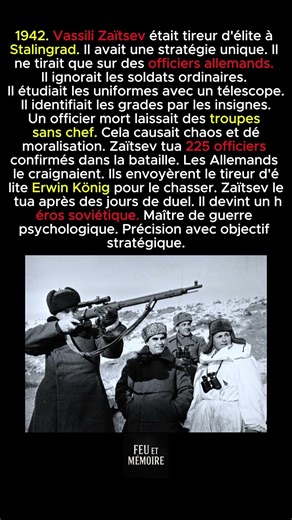 Le tireur d'élite soviétique qui ne tuait que des officiers nazis pour les démoraliser