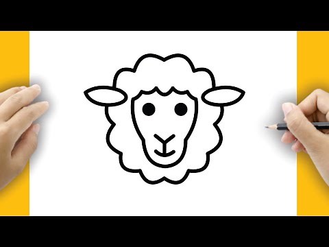 How to draw a sheep head step by step