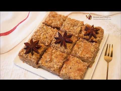 PRAJITURA CU MERE SI OVAZ - FARA ZAHAR si FARA OU