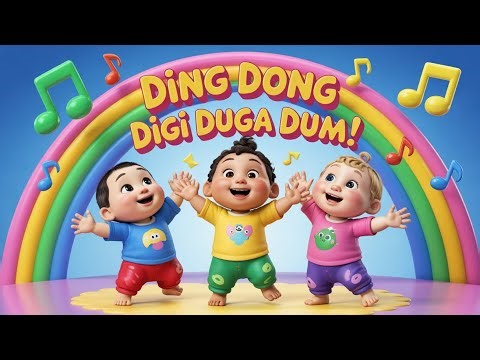 Ding Dong Digi Duga Dum 🎵 | Fun Dance Song | Baby Rhyme for 2–3 Year Olds | Kids Music | coco play