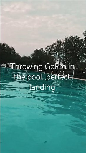 Throwing GoPro in a pool perfect landing #gopro #hero12 #underwater #camera #stockfootage #pool