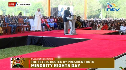 Minority Rights Day All eligible families from minority and marginalised communities will be urgently enrolled into cash transfer programmes to strengthen household resilience and dignity - President William Ruto #LeavingNoOneBehind | NTV Kenya