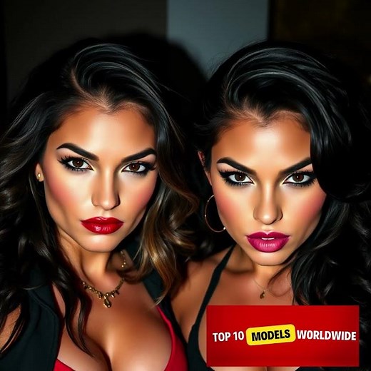 Two Gorgeous Brunettes Embrace in a Sultry Kiss #model #love