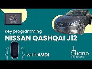 latest Nissan Qashqai J12 keyless key programming with AVDI by Abrites