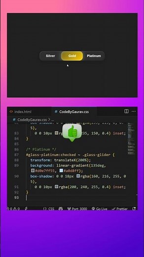 🚀 Tab Navigation using HTML & CSS #webdevelopment #coding #htmlcss #shorts