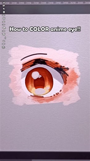 How to Color Anime Eyes (Easy Tutorial) 🎨 #digitalart #shorts #drawing #art #digitaldrawing