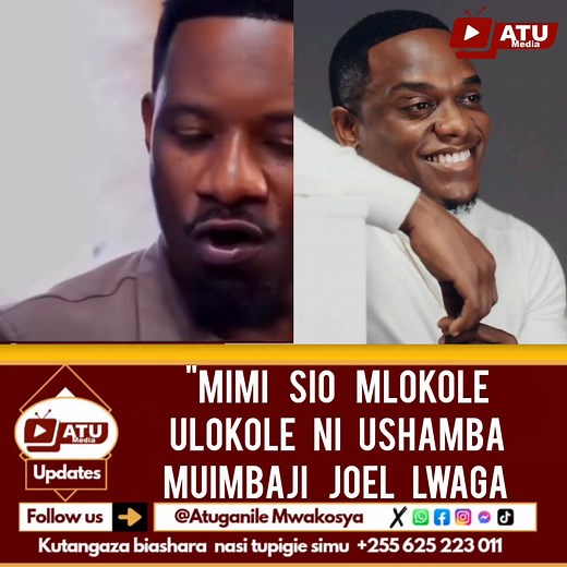 🗣️ MUIMBAJI JOEL LWAGA: “MIMI SIO MLOKOLE, MIMI NIMEOKOKA — KWASABABU ULOKOLE NI USHAMBA” Muimbaji maarufu wa nyimbo za injili, Joel Lwaga, amezua mjadala mitandaoni baada ya kutoa kauli tata akisema “Mimi sio mlokole, mimi nimeokoka, kwasababu ulokole ni ushamba.” Kauli hiyo imechochea mijadala mikubwa miongoni mwa wafuasi wa muziki wa injili, baadhi wakimpongeza kwa kueleza ukweli kuhusu tofauti kati ya “ulokole” na “uokovu wa kweli,” huku wengine wakiona amevuka mipaka kwa kutumia neno “usha