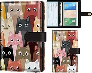 Business Card Organizer Book for Women & Men, Unisex PU Leather Portable Business Card Book Holder, Credit Card Organizer Binder 96 Card Slots (Up to 192 Business Cards)