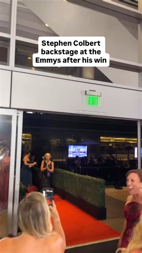 507K views · 23K reactions | A warm welcome backstage for @stephenathome  #Emmys #Colbert #LateShow | CBS | Facebook