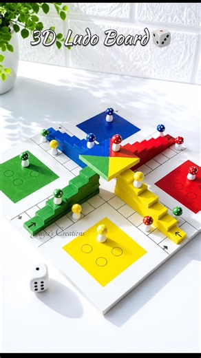 🎲 DIY Mini Ludo Board | Best Out of Waste Craft | Handmade & Fun Game! #diy #craft #shorts #viral