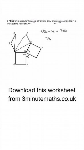 Angles In Polygons: The Quick And Easy Way #shorts