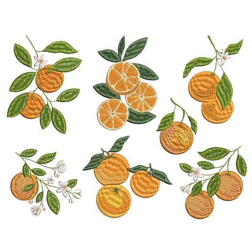 Mini Tiny Oranges Machine Embroidery Design Bundle, Small Botanical Orange Lemon Pattern Instant Download Zip File - 9 Sizes - Etsy