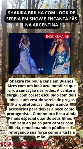 SHAKIRA BRILHA COM LOOK DE SEREIA NA ARGENTINA E ENCANTA FÃS