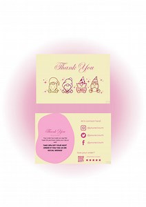 Editable Thank You Card for Business.  Cute Thank You Card . Thank You Card Template for Small Business. Printable Thank You Insert.