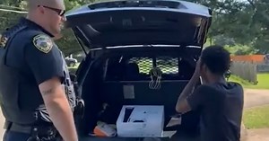 WATCH: Hapeville police officer surprises boy with PlayStation for hard work