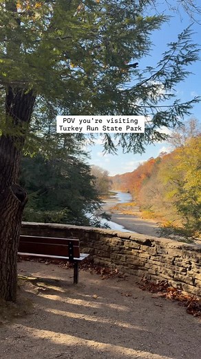 Fall at Turkey Run State Park 🍁📸 Plan your visit at www.coveredbridges.com | Parke County Indiana