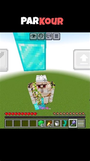 Minecraft Parkour with MLG in mobile
