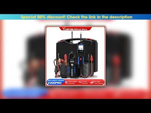 Exclusive VDIAGTOOL V200PRO 12/24V Automotive Power Probe 40FT/12M Cable Car Circuit Tester with Re