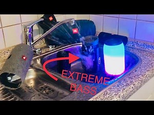LOW FREQUENCY MODE WATER BASS TEST JBL PULSE 3 + CHARGE 4 + FLIP 4 (50k BASS TEST 100% VOLUME)