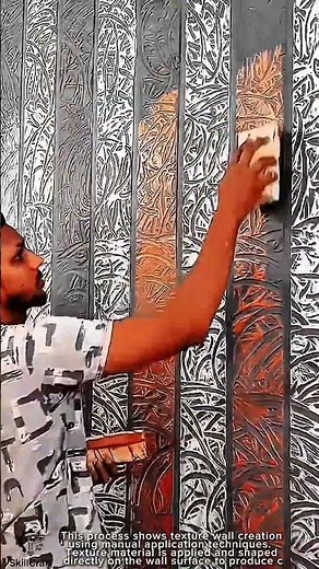 Texture Wall Work Tool Using Manual Application Technique #worktool