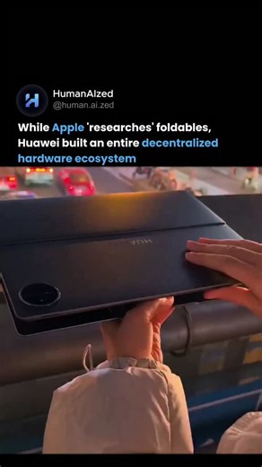 HumanAIzed | AI & Tech | Apple: We are working on our first foldable screen Huawei: 🤯🇨🇳 Apple is still "researching" their first foldable. Meanwhile, Huawei has... | Instagram
