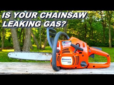 Is your chainsaw leaking gas? Its probably your fuel lines.