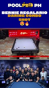 Bernie Regalario sinks a daring shot to pull off the combo! 🔥👊 #PoolProPH #ComboShot #Billiards | PoolPro PH