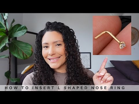 How to insert and remove L shaped nose ring