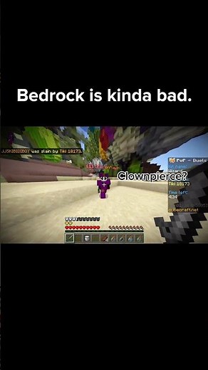 #minecraft I found clown pierce in Minecraft bedrock!