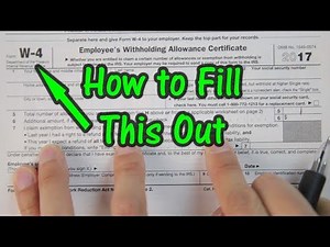 How to Fill Out a W‐4
