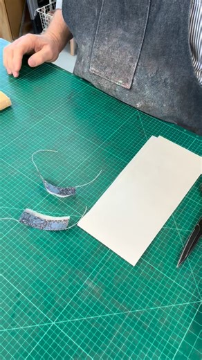 Adding made endbands to this new binding. It’s a great way of using marbled paper scraps. #endbands #marbledpaper #bookbinding #bookarts #torontobookarts | Big River Bindery